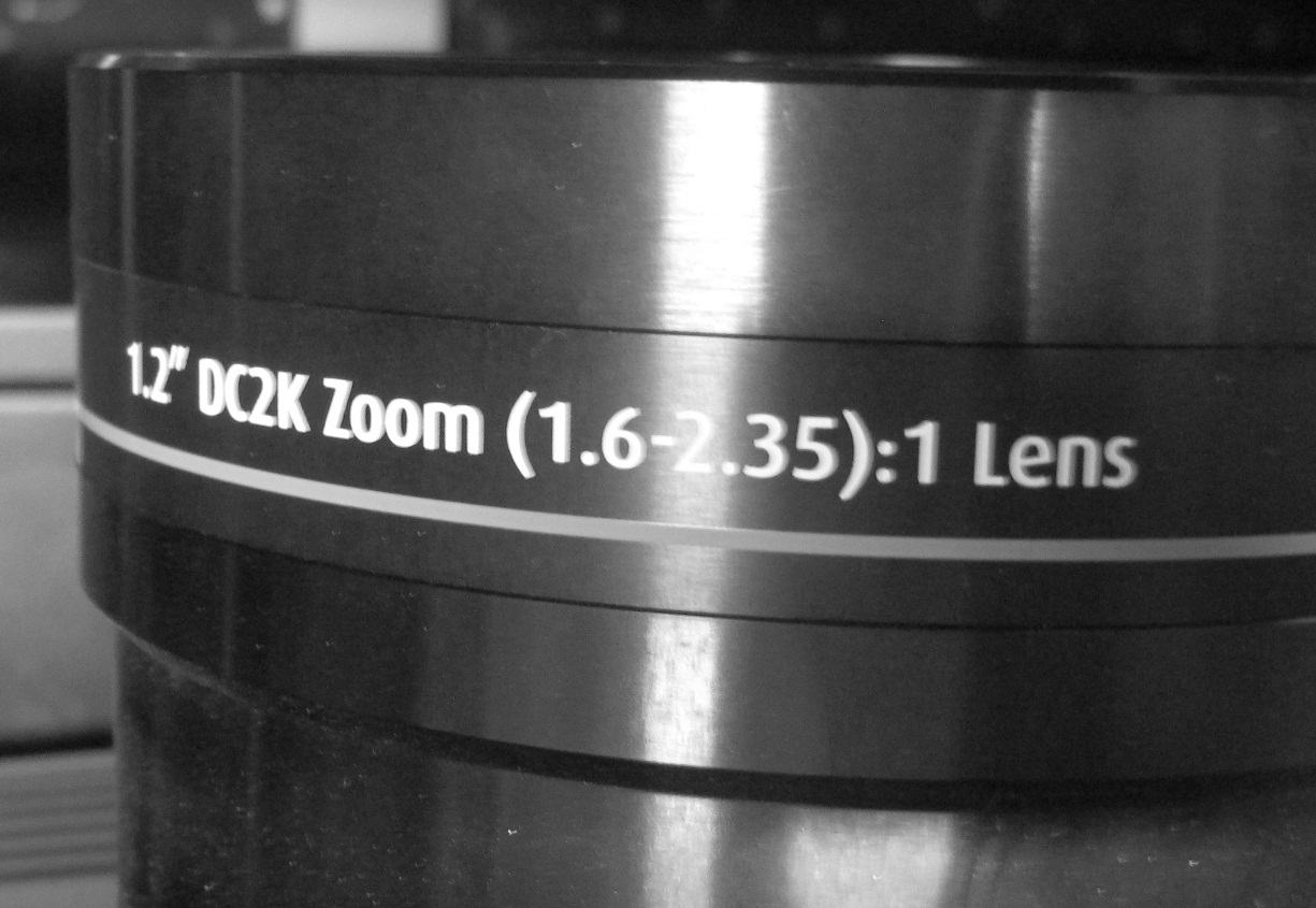 Lens showing zoom lens ratio numbers 