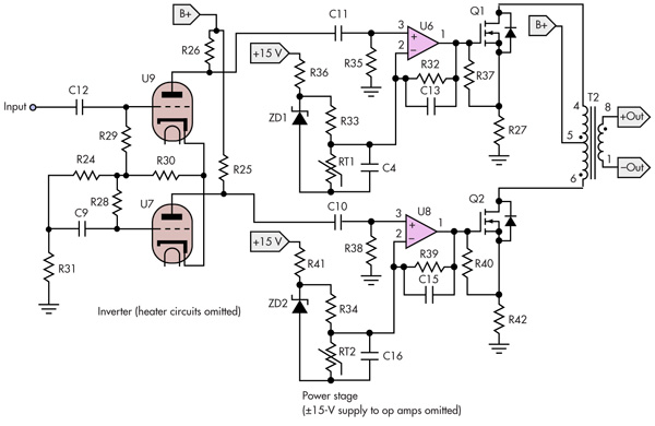 Circuit for making solid state device perform like a tube.