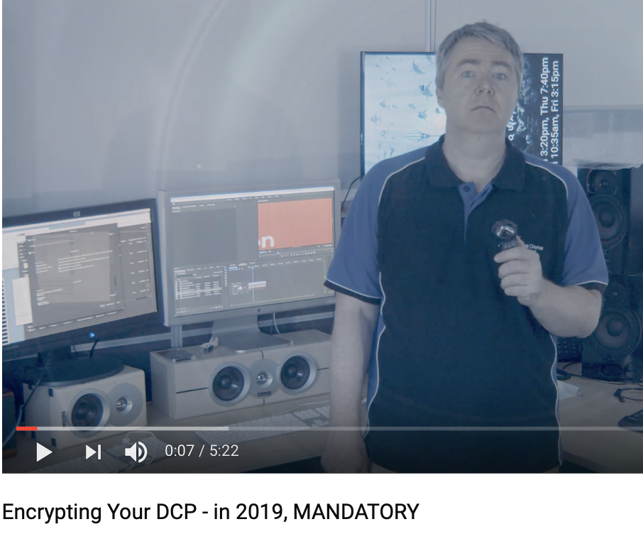 James Gardiner, CineTech Geek, explains why to encrypt your DCP.